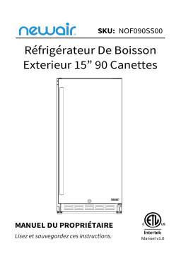 NewAir NOF090SS00 15” Built-in 90 Can Outdoor Beverage Fridge in Weatherproof Stainless Steel  Manuel utilisateur