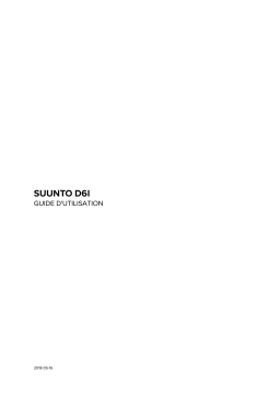 Suunto D6i Novo Manuel utilisateur