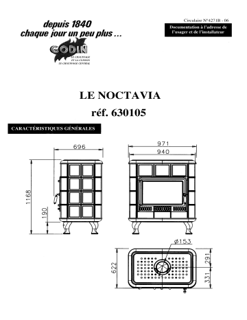 Manuel du propriétaire | Godin 630105 NOCTAVIA Manuel utilisateur | Fixfr