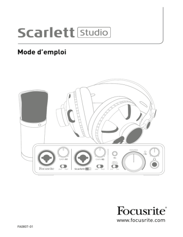 Focusrite Scarlett Studio Mode d'emploi | Fixfr