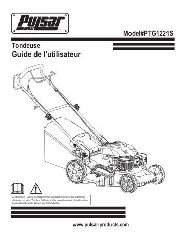 Pulsar PTG1221S 21” Self-Propelled Gasoline Powered Lawn Mower Manuel du propriétaire | Fixfr