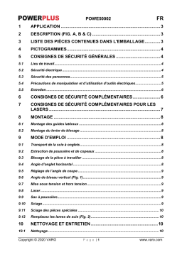 Powerplus POWE50002 Manuel utilisateur