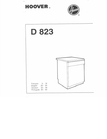 Manuel du propriétaire | Hoover D 823 Manuel utilisateur | Fixfr