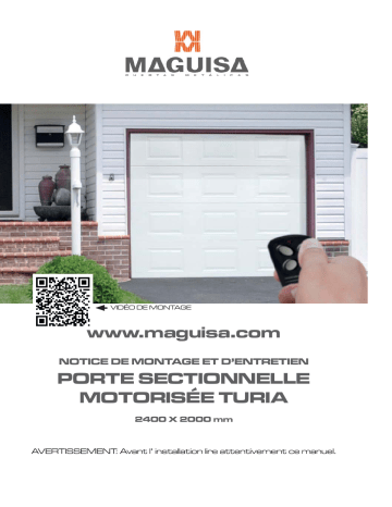 Castorama Porte de garage sectionnelle motorisée Turia blanc - L.240 x h.200 cm Mode d'emploi | Fixfr