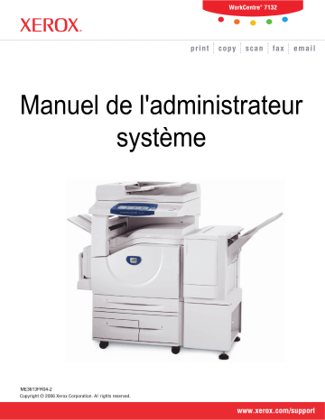 Manuel du propriétaire | Xerox WORKCENTRE 7132 Manuel utilisateur | Fixfr