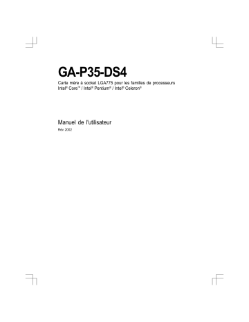 Manuel du propriétaire | Gigabyte GA-P35-DS4 Manuel utilisateur | Fixfr