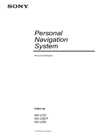 NV U70T | Sony NV U50T Manuel utilisateur | Fixfr