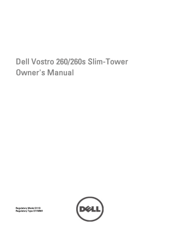 Dell Vostro 260s desktop Manuel utilisateur | Fixfr