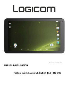 Logicom L-Ement Tab 1042 BTK Manuel utilisateur