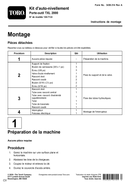 Toro Self Leveling Kit, TXL 2000 Tool Carrier Compact Utility Loader Manuel utilisateur