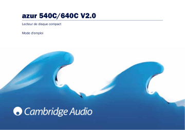 Manuel du propriétaire | Cambridge Audio AZUR 540C Manuel utilisateur | Fixfr