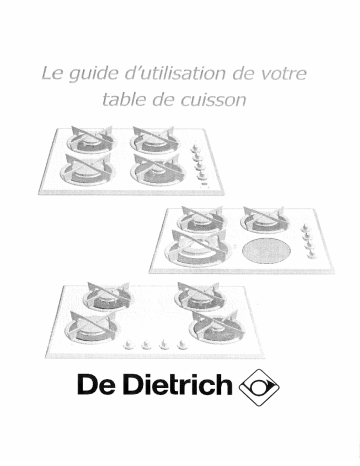 DTG103XE1 | DTG104BE1 | DTG115XE1 | DTG115BE1 | Manuel du propriétaire | De Dietrich DTG103BE1 Manuel utilisateur | Fixfr