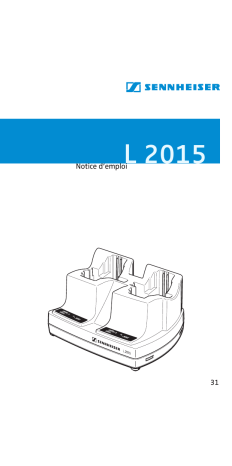 Manuel du propriétaire | Sennheiser L 2015 Manuel utilisateur | Fixfr