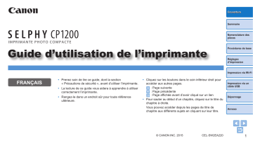 Manuel du propriétaire | Canon SELPHY CP1200 Manuel utilisateur | Fixfr