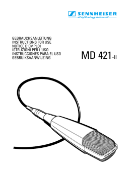 Sennheiser MD 421 Manuel utilisateur