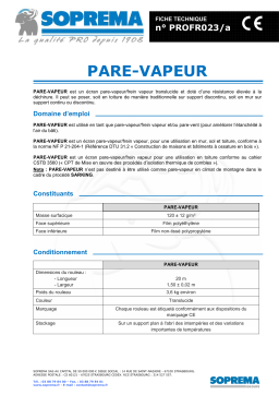 Castorama Pare vapeur Soprema – 20 x 1,5 m Mode d'emploi