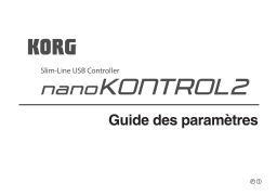 Korg nanoKONTROL2 Manuel utilisateur