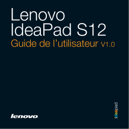 Lenovo IDEAPAD S12 Manuel utilisateur