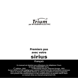 TRIUM Sirius Manuel utilisateur