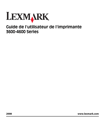 Manuel du propriétaire | Lexmark X3650 Manuel utilisateur | Fixfr