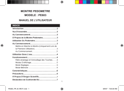 Oregon Scientific MONTRE PODOMÈTRE Manuel utilisateur