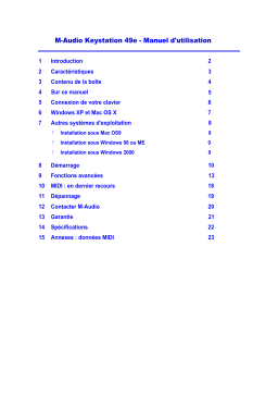 M-Audio KEYSTATION49E Manuel utilisateur