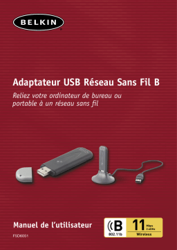 Belkin ADAPTATEUR USB SANS FIL 802.11B #F5D6051FR Manuel utilisateur