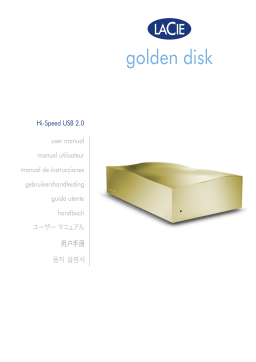 LaCie GOLDEN DISK Manuel utilisateur