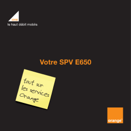 ORANGE SPV E650 Manuel utilisateur