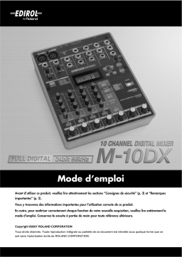 Edirol M-10DX Manuel utilisateur