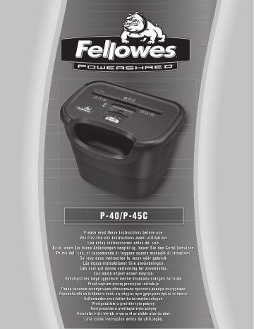 Manuel du propriétaire | Fellowes P-45C Manuel utilisateur | Fixfr