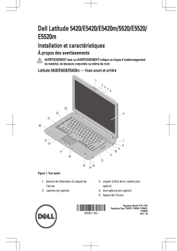 Dell Latitude E5520M laptop Guide de démarrage rapide