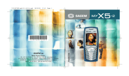 Sagem myX5.2 Manuel utilisateur