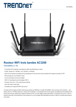 Trendnet TEW-828DRU AC3200 Tri Band Wireless Router Fiche technique