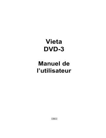 Manuel du propriétaire | VIETA DVD-3 Manuel utilisateur | Fixfr