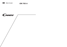 Candy CDE 705 A Manuel utilisateur