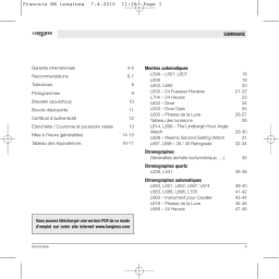 Longines Manual Manuel utilisateur
