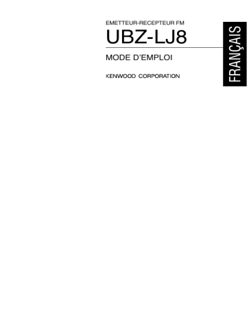 Manuel du propriétaire | Kenwood UBZ-LJ8 Manuel utilisateur | Fixfr