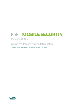 ESET Mobile Security Android Manuel utilisateur