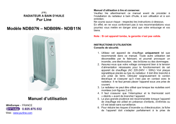 Manuel du propriétaire | PUR LINE NDB 09N Manuel utilisateur | Fixfr