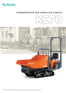 Kubota KC70 Manuel utilisateur