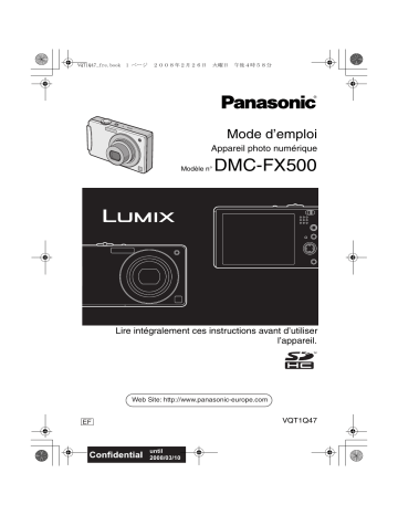 Panasonic DMC FX500 Mode d'emploi | Fixfr