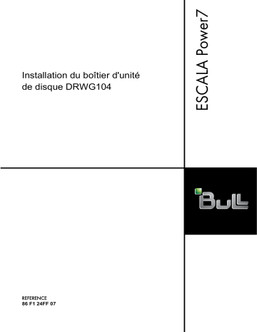 Bull the DRWG104 disk drive enclosure Manuel utilisateur | Fixfr