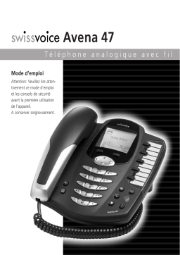 SwissVoice Avena 47 Manuel utilisateur