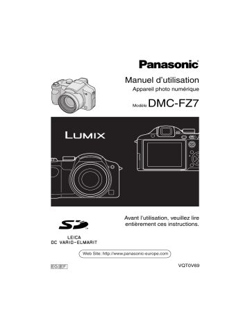 Manuel du propriétaire | Panasonic LUMIX DMC-FZ7 Manuel utilisateur | Fixfr