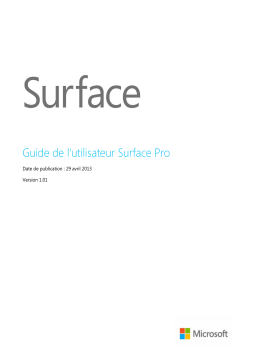 Microsoft Surface Pro 2 v1.01 Manuel utilisateur