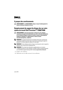 Dell Precision T3500 workstation Manuel utilisateur