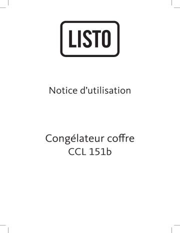 Manuel du propriétaire | Listo CCL 251B Manuel utilisateur | Fixfr