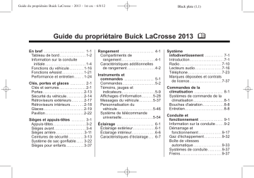 Buick LaCrosse Manuel du propriétaire | Fixfr