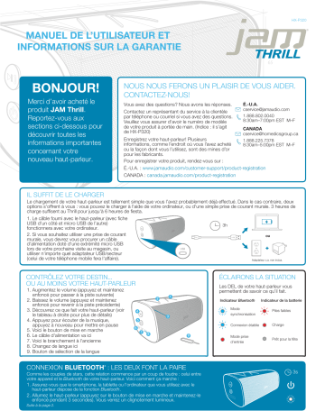 JAM HX-P320 Thrill Manuel utilisateur | Fixfr